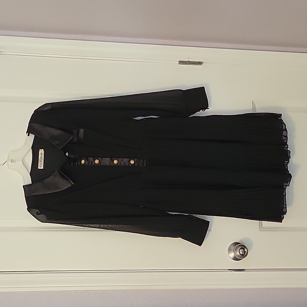 Laundry Room pleated black dress
